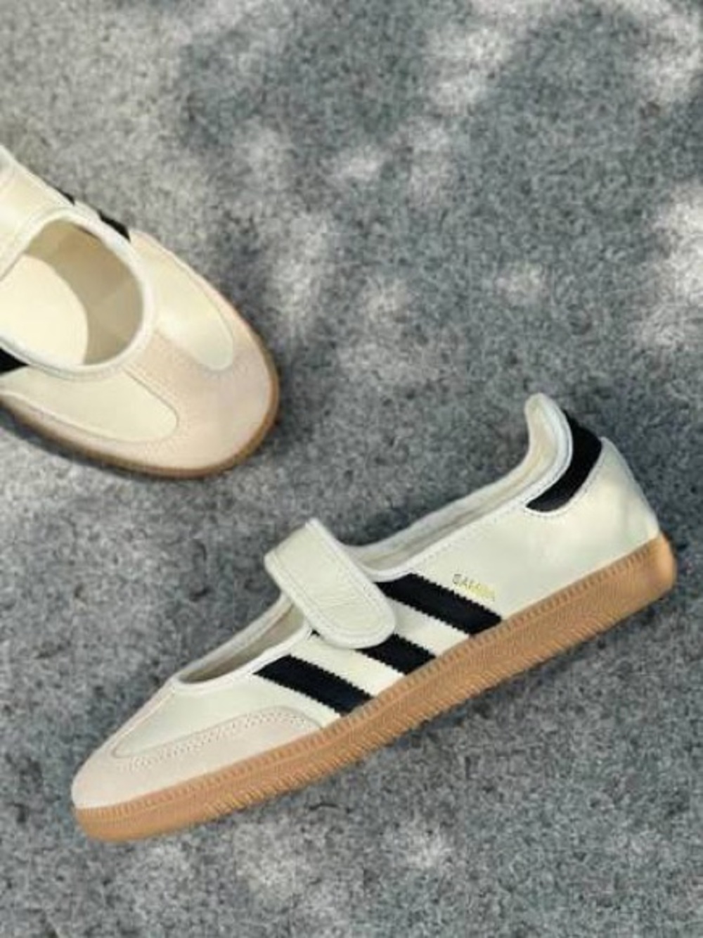 adidas Samba Mary Jane Off-White and Black Sneakers